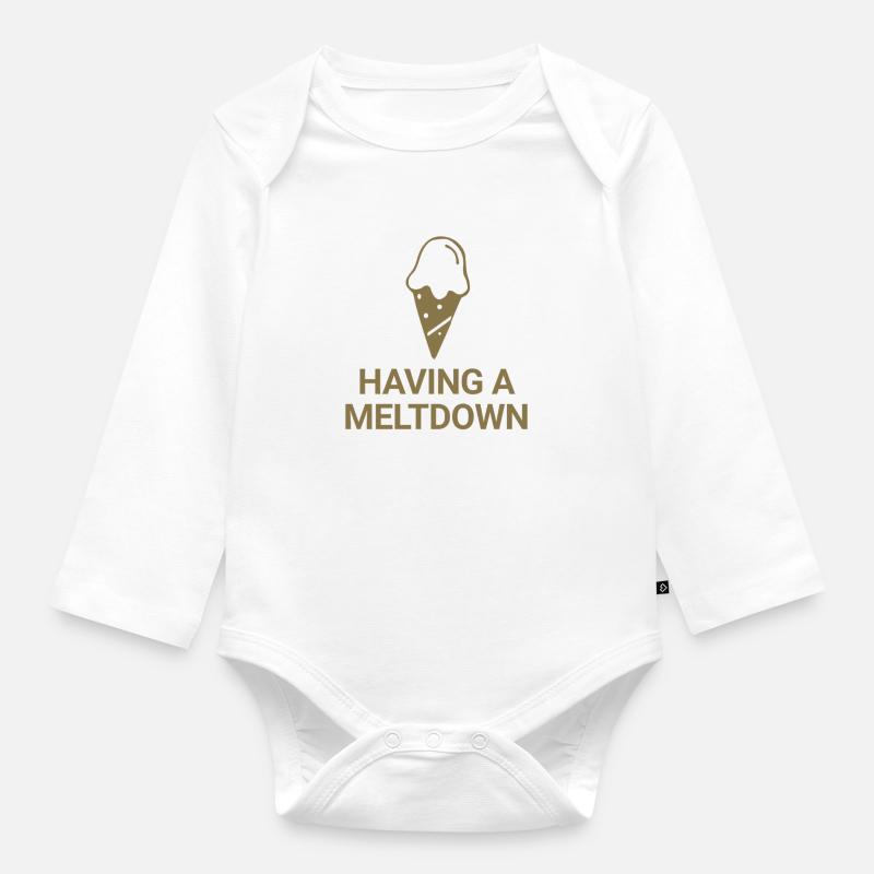 Having a meltdown - Baby Bio-Langarm-Body - Weiß