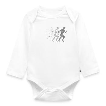 runner - Organic Longsleeve Baby Bodysuit - white - Front