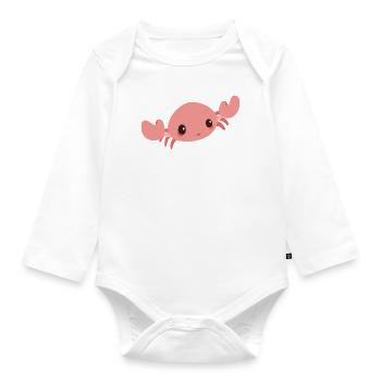 crab - Organic Longsleeve Baby Bodysuit - white - Front