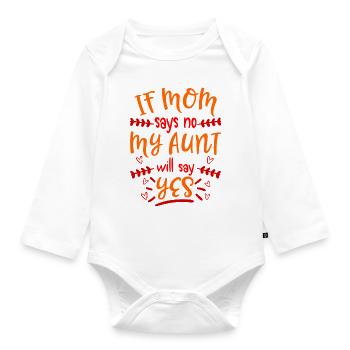 My Aunt will say Yes Cool tante - Body Bébé bio manches longues - blanc - Devant