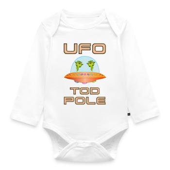 Ufo Todpoles - Space Tadpoles in the UFO - Organic Longsleeve Baby Bodysuit - white - Front