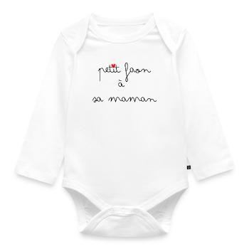 Petit faon à sa maman - Body Bébé bio manches longues - blanc - Devant