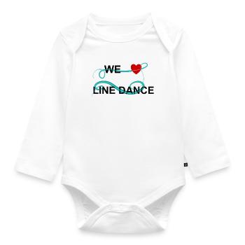Nous aimons la danse en ligne - Body Bébé bio manches longues - blanc - Devant