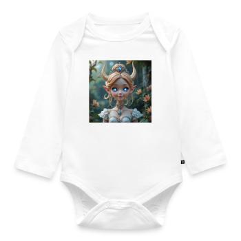 Lapislazica - Baby Bio-Langarm-Body - Weiß - Vorne