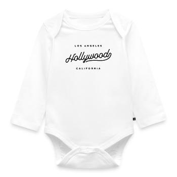 Hollywood - Los Angeles Kalifornien - Baby Bio-Langarm-Body - Weiß - Vorne