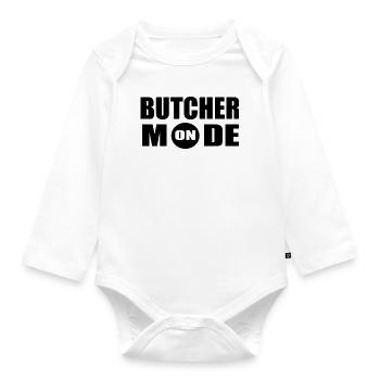 Fleischer Metzger Schlachter - Baby Bio-Langarm-Body - Weiß - Vorne