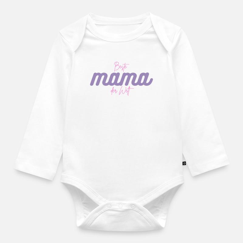 Beste Mama der Welt - Baby Bio-Langarm-Body - Weiß