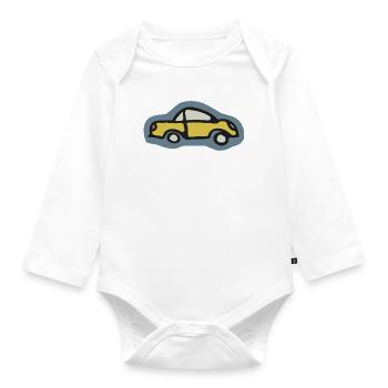 Sports Car - Toy Car Design - Organic Longsleeve Baby Bodysuit - white - Front