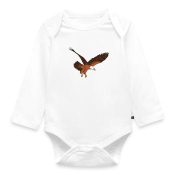 Eagle Adler Weißkopfadler - Body Bébé bio manches longues - blanc - Devant