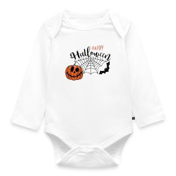 Joyeux cadeau d’Halloween Citrouille Citrouille - Body Bébé bio manches longues - blanc - Devant