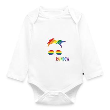Mère FIÈRE LGBT - Body Bébé bio manches longues - blanc - Devant