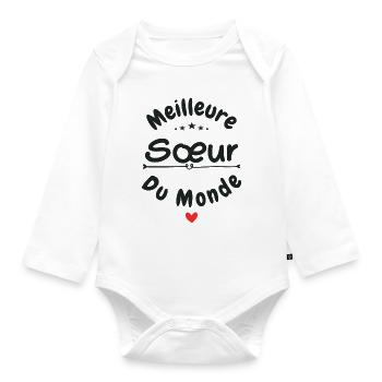 la meilleure soeur - Body Bébé bio manches longues - blanc - Devant