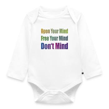 Don't Mind - Baby Bio-Langarm-Body - Weiß - Vorne
