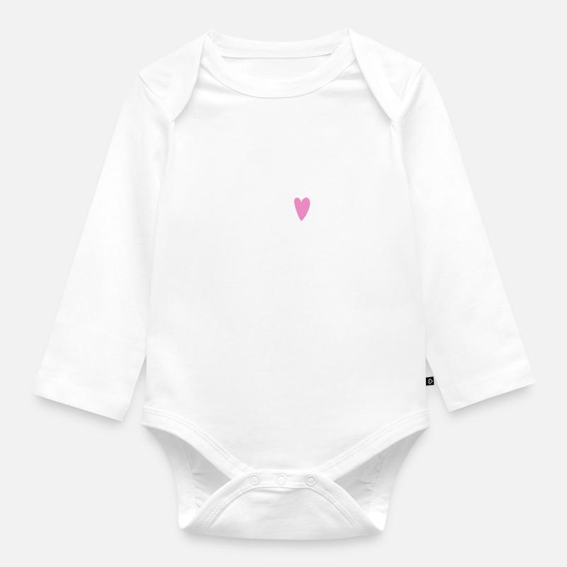 Maman d'amour - Body Bébé bio manches longues - blanc