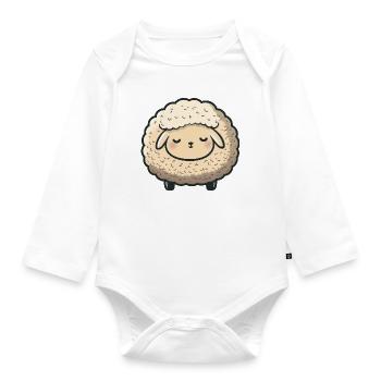 Sleeping Sheep Child Baby Easter Easter Lamb - Organic Longsleeve Baby Bodysuit - white - Front
