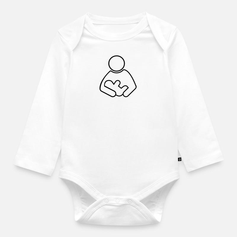 allaitement - Body Bébé bio manches longues - blanc