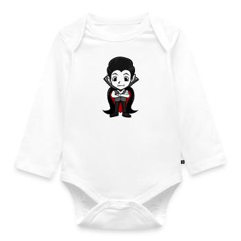Vampir - Baby Bio-Langarm-Body - Weiß - Vorne