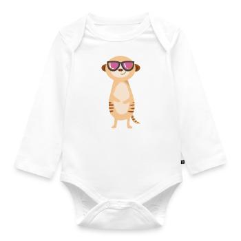 Cool Man - Organic Longsleeve Baby Bodysuit - white - Front