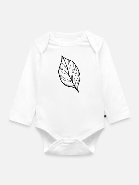 simple Wildblume - Baby Bio-Langarm-Body - Weiß