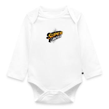 Super Lawyer T-Shirt: Show Your Superpowers - Organic Longsleeve Baby Bodysuit - white - Front