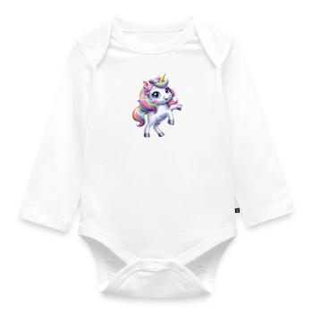 Petite licorne - Body Bébé bio manches longues - blanc - Devant