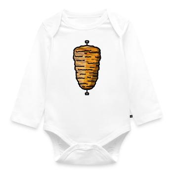 Döner Kebab Dürüm Dönerfleisch Dönerskeß Skewer - Body Bébé bio manches longues - blanc - Devant