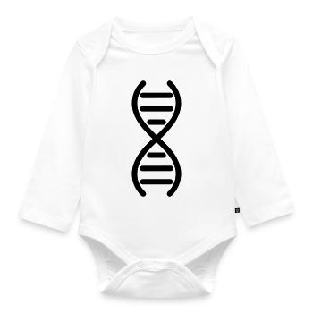DNA-DNA-Doppelhelix - Baby Bio-Langarm-Body - Weiß - Vorne
