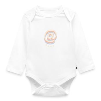 illustration disant à la maison cadeau pour la famille - Body Bébé bio manches longues - blanc - Devant