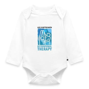 OCCUPATIONAL THERAPIST OCCUPATIONAL THERAPY - Organic Longsleeve Baby Bodysuit - white - Front