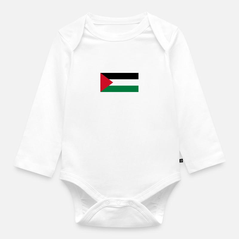 Palestine - Body Bébé bio manches longues - blanc
