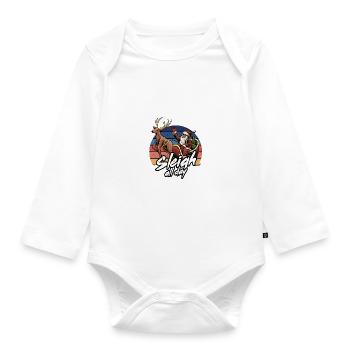 Sleigh all day - Organic Longsleeve Baby Bodysuit - white - Front