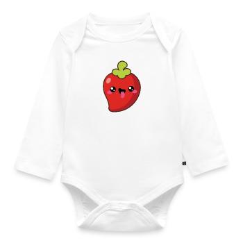 Cute paprika - Organic Longsleeve Baby Bodysuit - white - Front