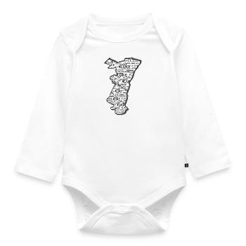 Alsace Region Name - Organic Longsleeve Baby Bodysuit - white - Front
