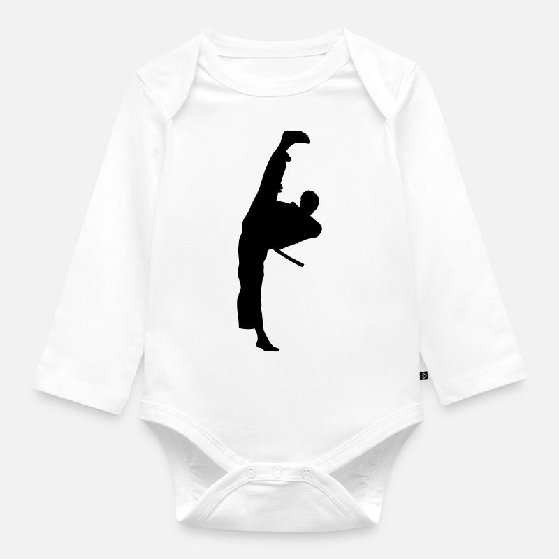 Kick - Baby Bio-Langarm-Body - Weiß