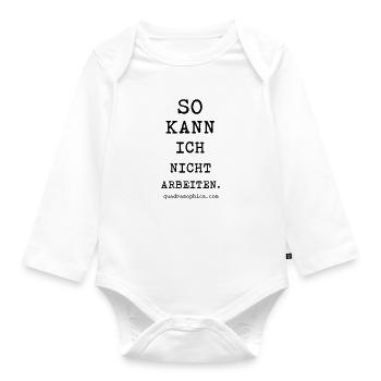 Arbeiten - Baby Bio-Langarm-Body - Weiß - Vorne