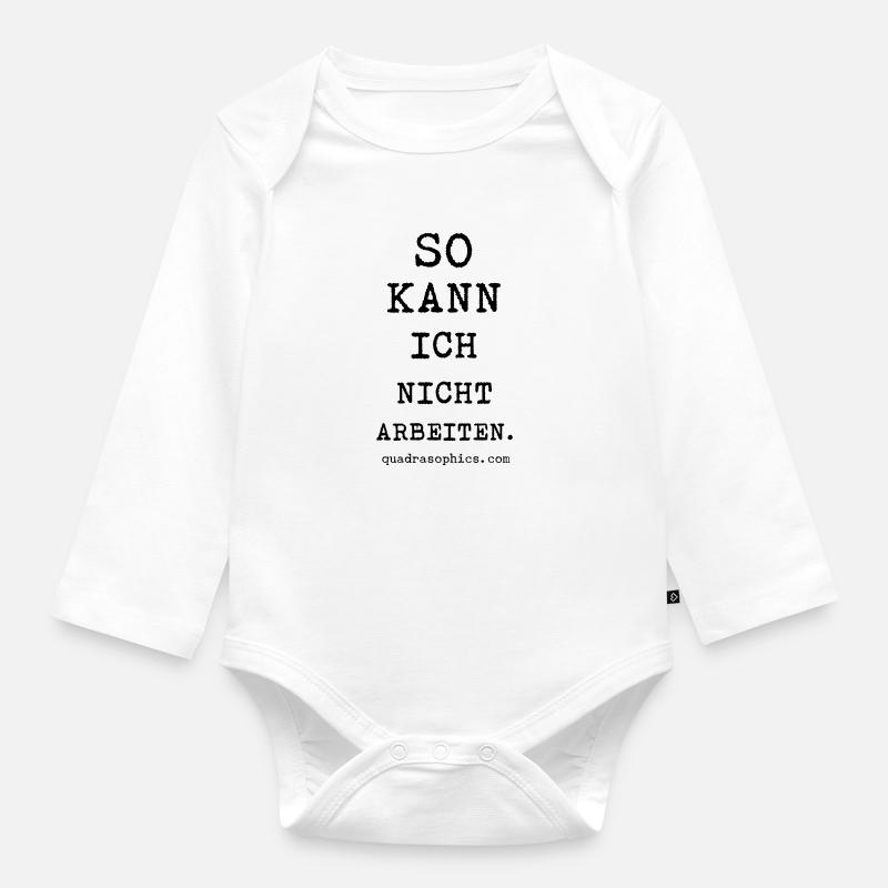Arbeiten - Baby Bio-Langarm-Body - Weiß