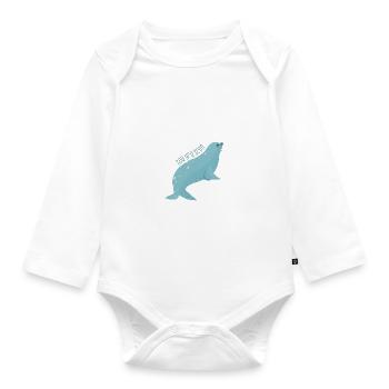 Meerestiere - Baby Bio-Langarm-Body - Weiß - Vorne