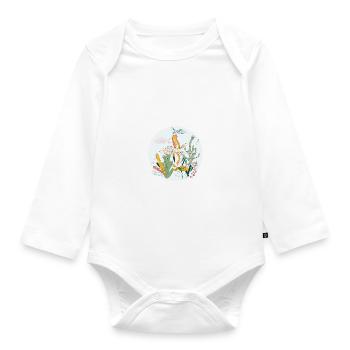 Meerestiere - Baby Bio-Langarm-Body - Weiß - Vorne