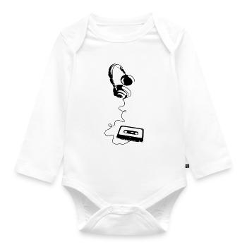 Sound on - Organic Longsleeve Baby Bodysuit - white - Front
