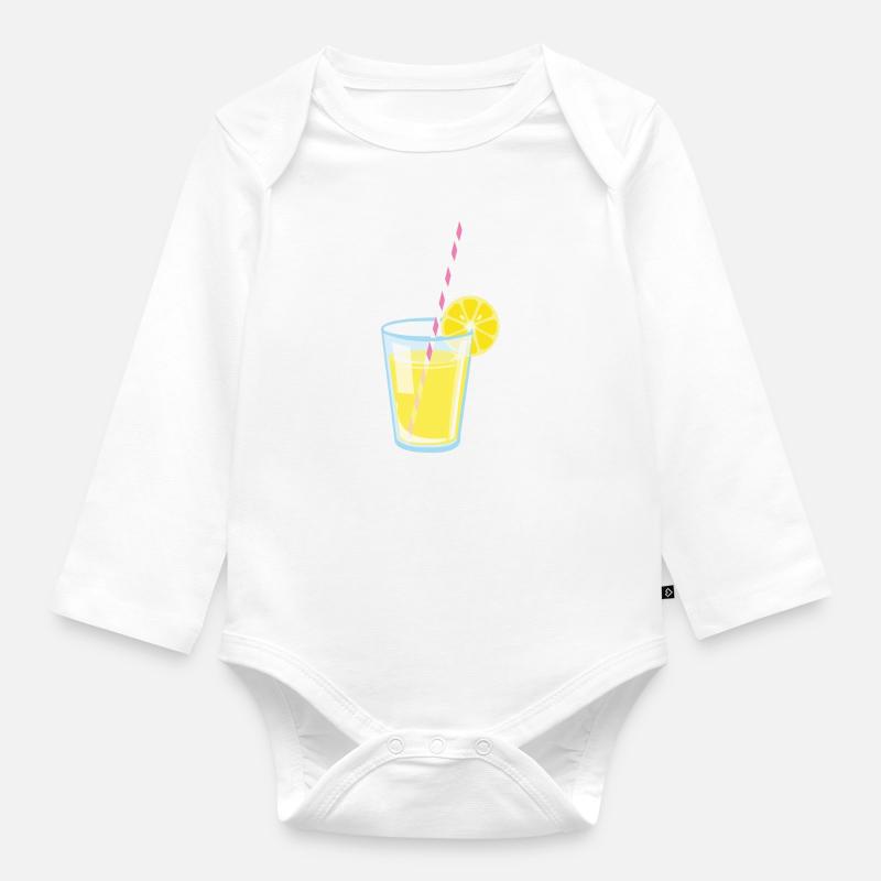 Limonade - Baby Bio-Langarm-Body - Weiß