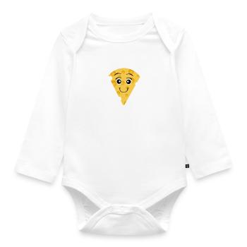 Une fille aime le fromage, la cuisine et la - Body Bébé bio manches longues - blanc - Devant