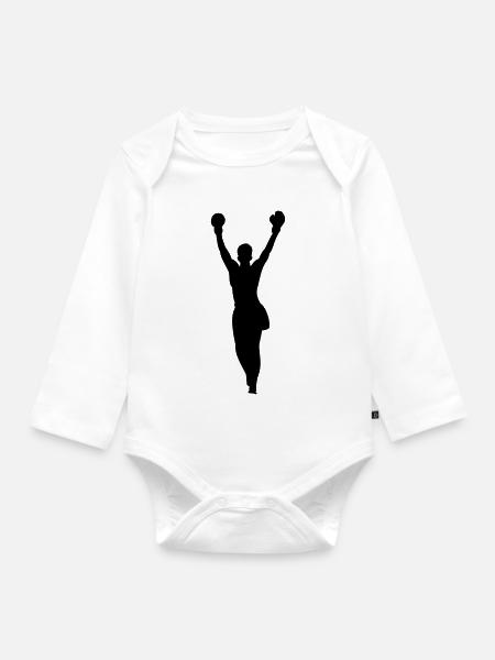 Boxen Boxen - Baby Bio-Langarm-Body - Weiß
