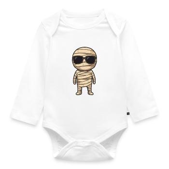 Mummy Halloween - Organic Longsleeve Baby Bodysuit - white - Front