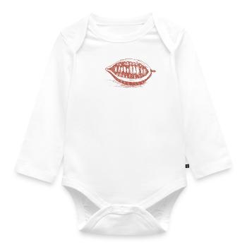 Cocoa bean - Organic Longsleeve Baby Bodysuit - white - Front