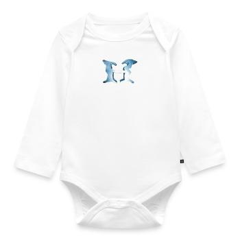 Logo H Blue - Organic Longsleeve Baby Bodysuit - white - Front