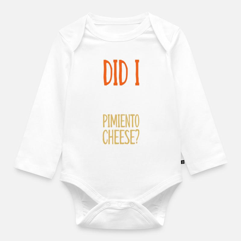 Did I Hear Cheese Pimiento - Baby Bio-Langarm-Body - Weiß