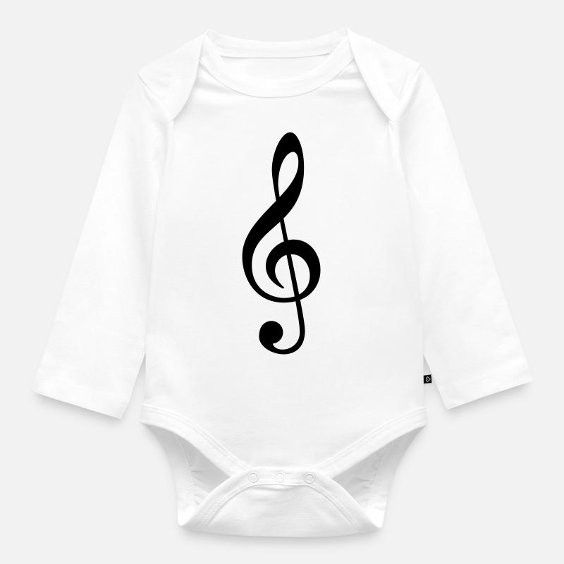Note - Organic Longsleeve Baby Bodysuit - white