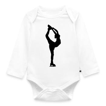 Figure skater - Baby Bio-Langarm-Body - Weiß - Vorne
