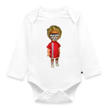 Puppe - Baby Bio-Langarm-Body - Weiß - Vorne