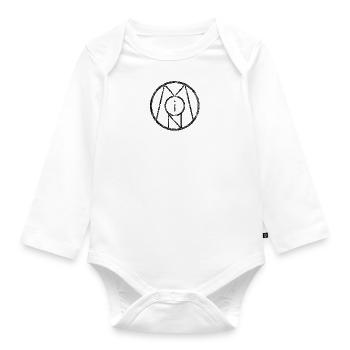 Norddeutschland Küste Norden Moin Symbol - Baby Bio-Langarm-Body - Weiß - Vorne